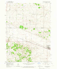 1965 Map of Mechanicsville, IA, 1967 Print