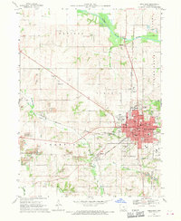 preview thumbnail of historical topo map of Oskaloosa, IA in 1968
