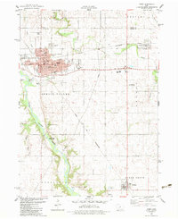 1982 Map of Perry, IA, 1983 Print