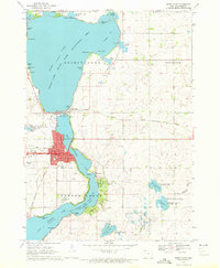 1970 Map of Spirit Lake, 1972 Print