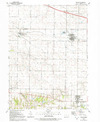 Download a high-resolution, GPS-compatible USGS topo map for Walcott, IA (1992 edition)
