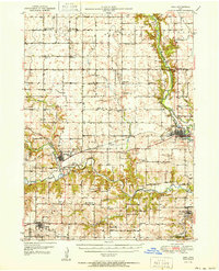 preview thumbnail of historical topo map of Adel, Dallas County, IA in 1951