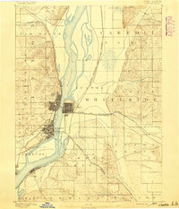 preview thumbnail of historical topo map of Clinton, IA in 1891