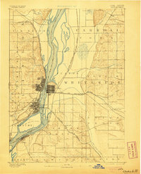 1894 Map of Albany, IL, 1905 Print
