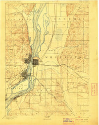 1894 Map of Clinton, IA, 1908 Print