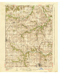 preview thumbnail of historical topo map of Corydon, IA in 1937