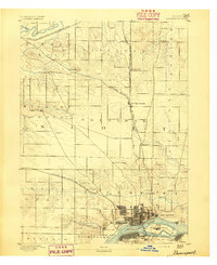 preview thumbnail of historical topo map of Davenport, IA in 1891