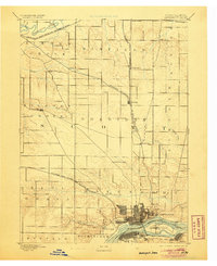 1894 Map of Davenport, IA, 1906 Print