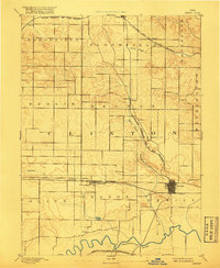 1891 Map of DeWitt, 1917 Print