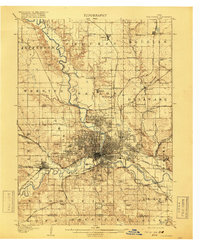 1907 Map of Des Moines, 1919 Print