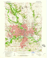 1956 Map of Des Moines, IA, 1959 Print