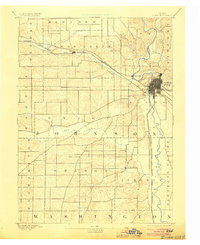 1891 Map of Iowa City, 1904 Print