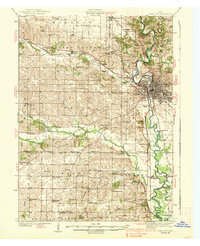 preview thumbnail of historical topo map of Iowa City, IA in 1938