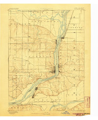 1893 Map of Leclaire, 1905 Print