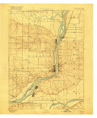 1893 Map of Leclaire, 1921 Print