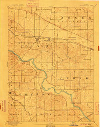 1894 Map of Mechanicsville, IA, 1910 Print