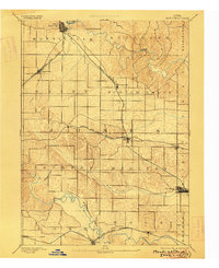 1891 Map of Monticello, IA, 1916 Print