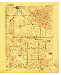 1891 Map of Monticello, IA, 1917 Print