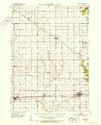 1951 Map of Ogden, IA, 1952 Print