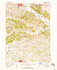 1956 Map of Agency, IA, 1958 Print