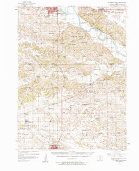 preview thumbnail of historical topo map of Davis County, IA in 1956