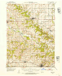1952 Map of Panora, 1954 Print