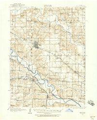 1910 Map of Pella, 1958 Print