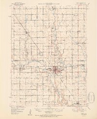 preview thumbnail of historical topo map of Perry, IA in 1951