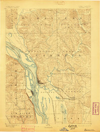 1892 Map of Savanna, 1898 Print
