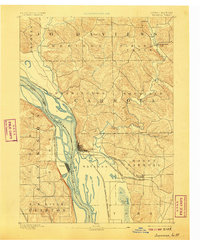 1892 Map of Savanna, 1907 Print