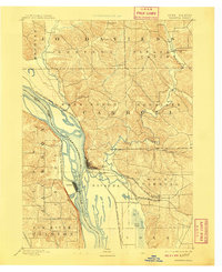 1892 Map of Savanna, 1908 Print