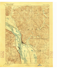 1892 Map of Savanna, 1916 Print