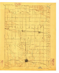 1890 Map of Tipton, IA, 1910 Print