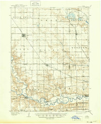 1908 Map of Waukee, 1949 Print