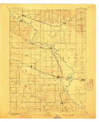 1894 Map of Wheatland, IA, 1910 Print