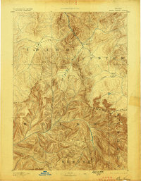 1893 Map of Bear Valley, 1898 Print
