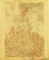 1893 Map of Bear Valley, 1902 Print
