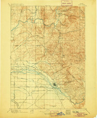 1897 Map of Boise, 1905 Print