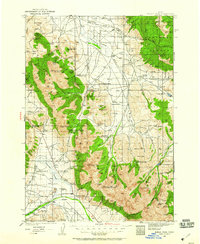 1935 Map of Borah Peak, 1959 Print
