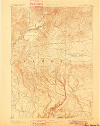 1893 Map of Camas Prairie, 1901 Print