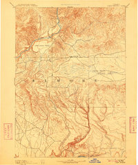 1893 Map of Camas Prairie, 1909 Print