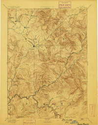 1894 Map of Idaho Basin, 1898 Print