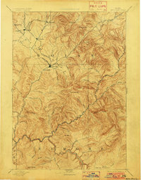 1894 Map of Idaho Basin, 1902 Print