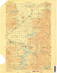1903 Map of Post Falls, ID