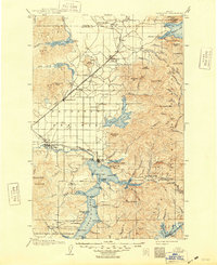 1903 Map of Post Falls, ID, 1948 Print
