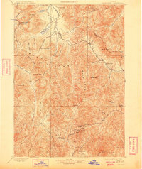 1900 Map of Blaine County, ID, 1909 Print