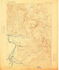 1897 Map of Weiser, 1916 Print