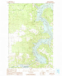 Download a high-resolution, GPS-compatible USGS topo map for Ahsahka, ID (1991 edition)