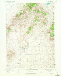 1968 Map of Albion, ID, 1972 Print