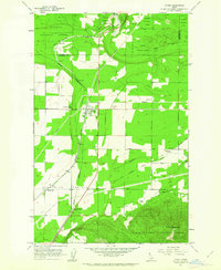 1961 Map of Athol, ID, 1962 Print